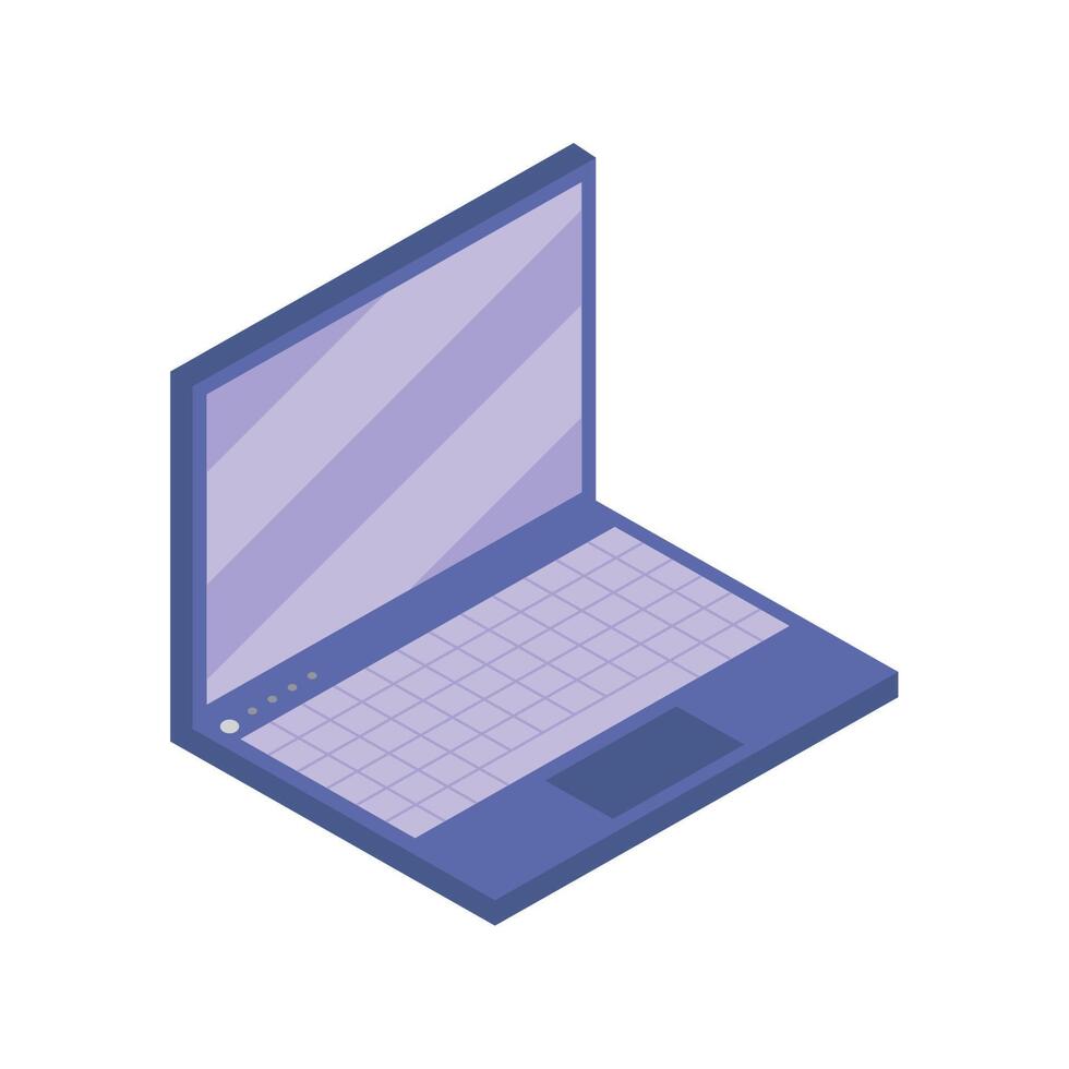 laptop computer portable isometric vector