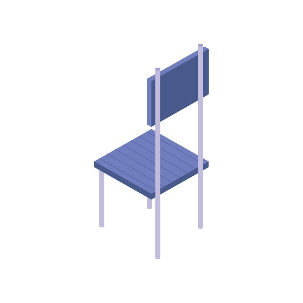 school chair isometric style vector