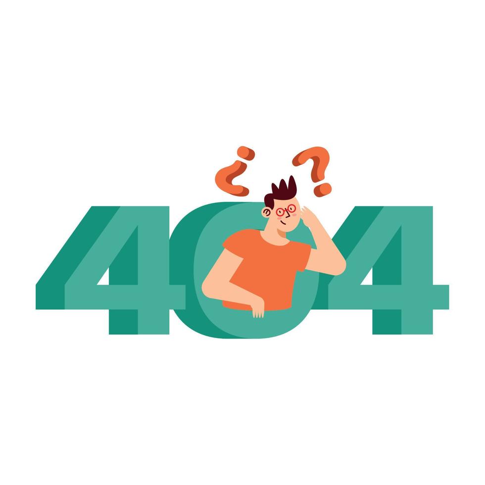 404 error with man asking vector