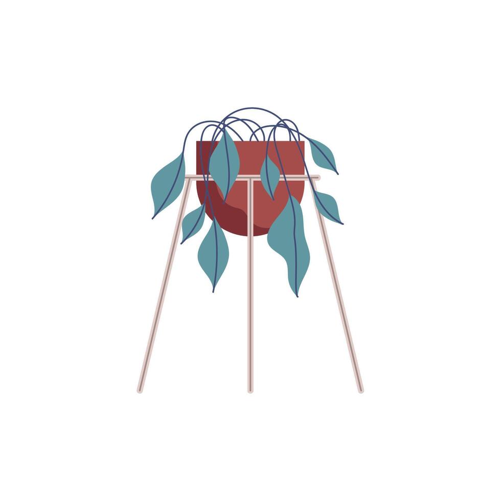 houseplant in stand vector