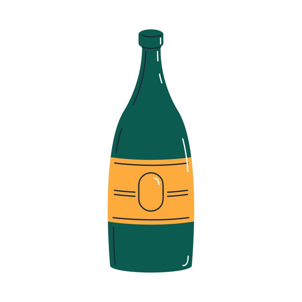 champagne bottle celebration vector