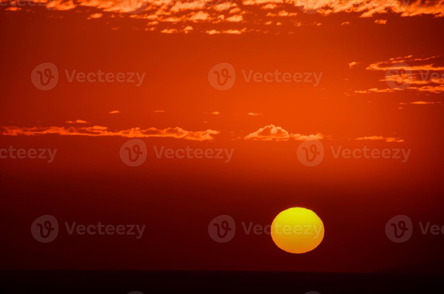 Sky view over the sunset photo
