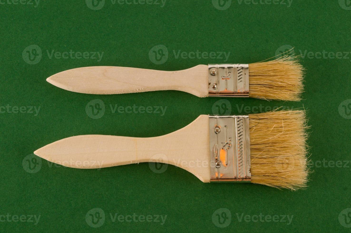 Isolated paint brushes photo