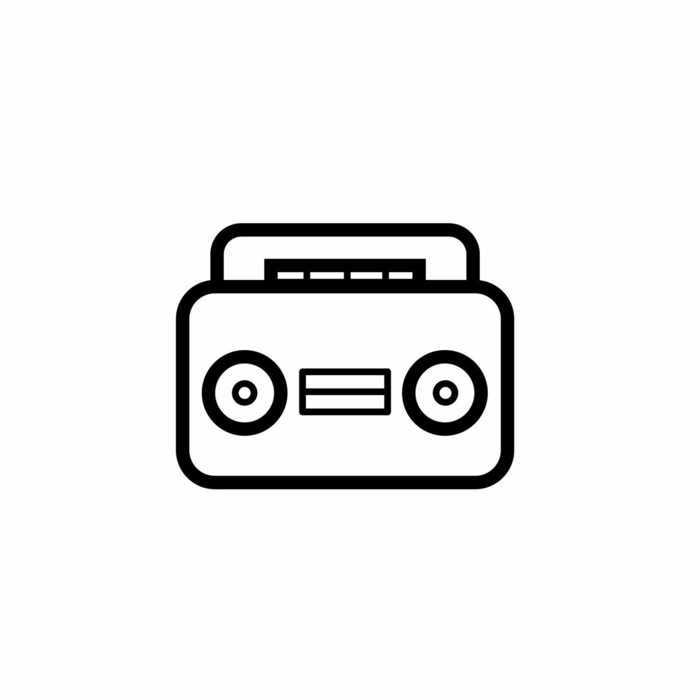 plantilla de icono de radio. ilustración vectorial de acciones. vector