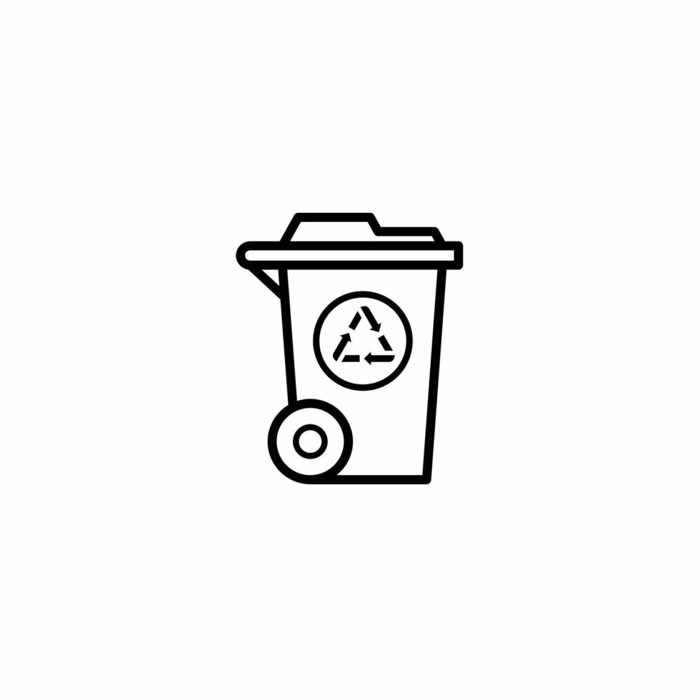 Trash icon. Modern trash can icon template. Stock vector illustration.