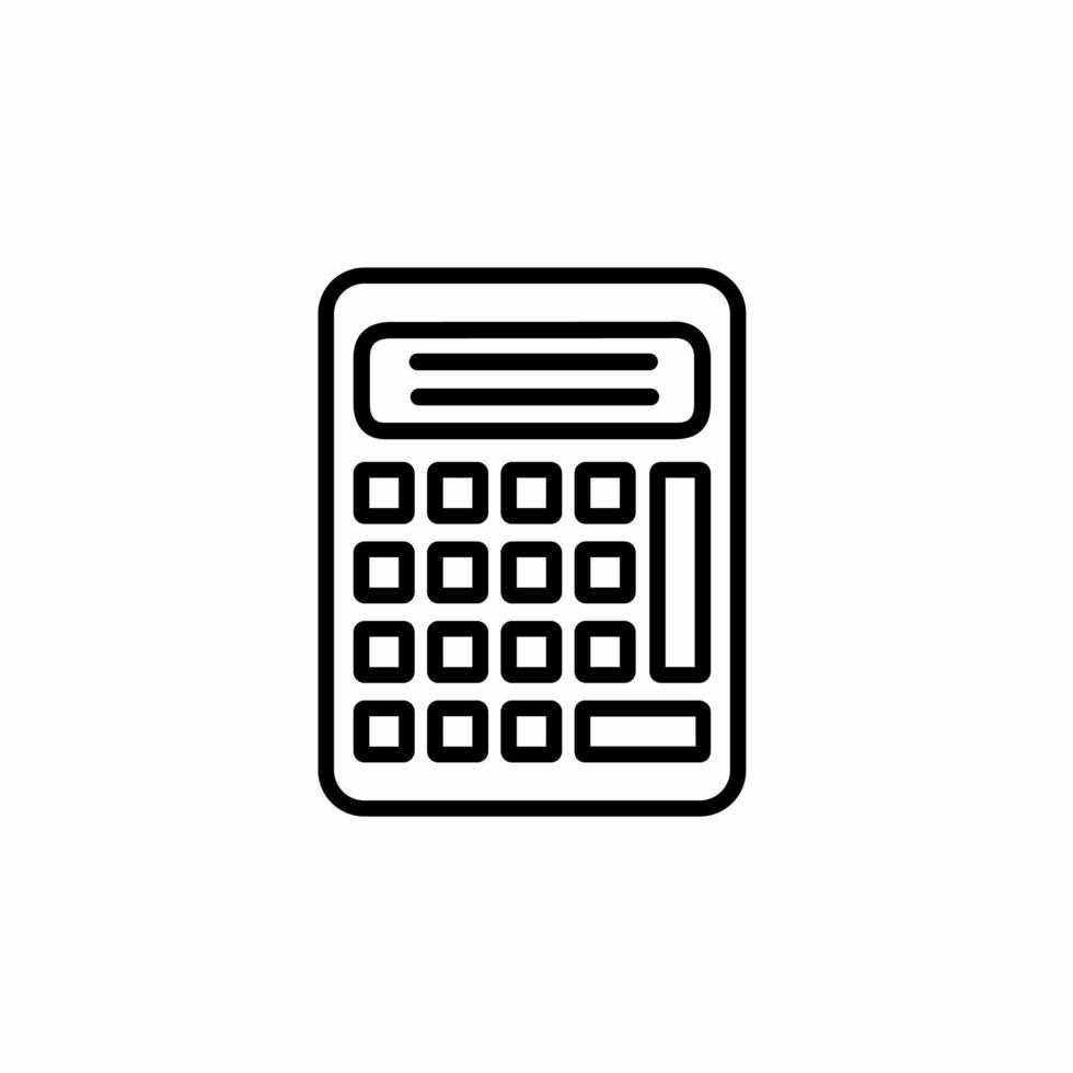 calculator isolated on white. Calculator icon template. Stock vector illustration.