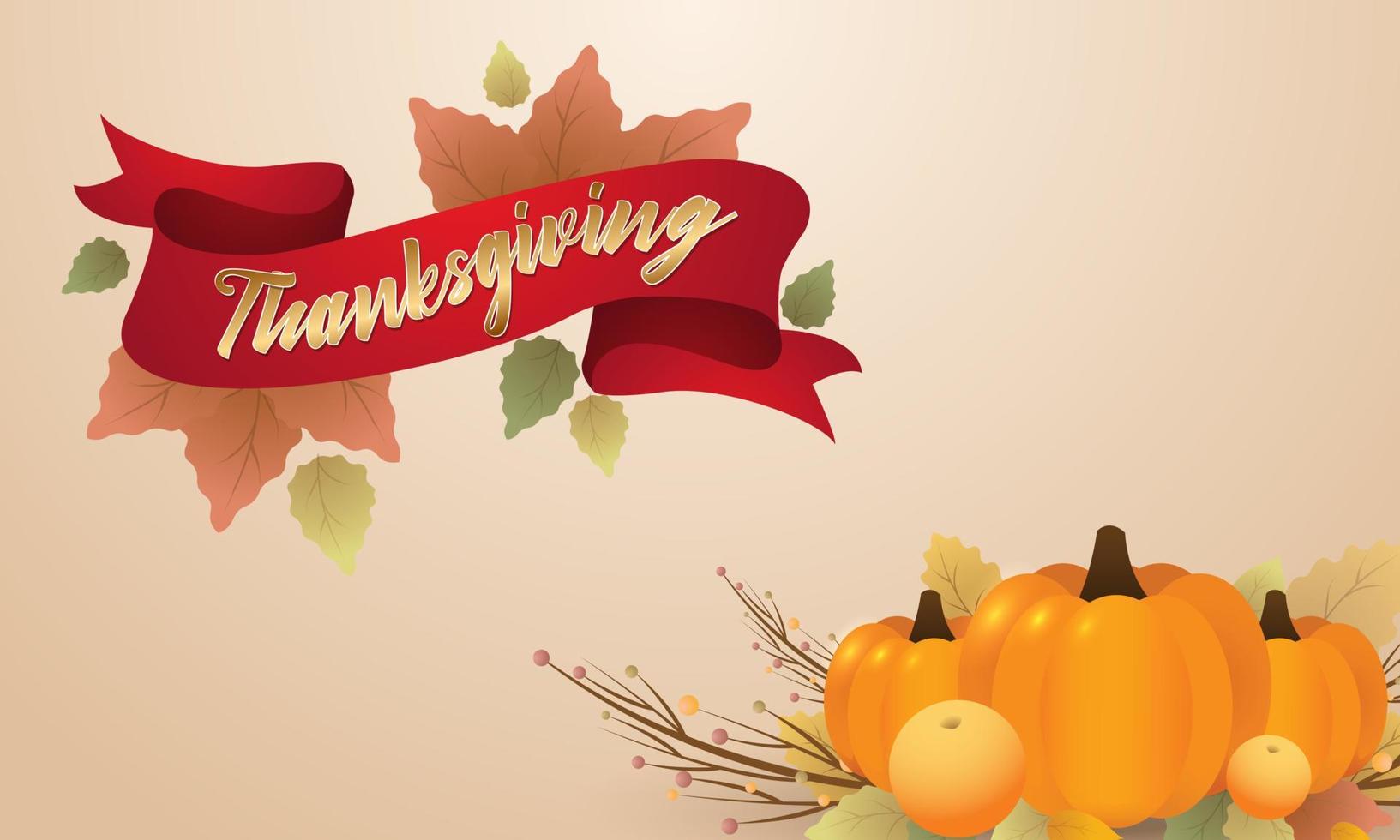 Thanksgiving day banner. Thanksgiving Day, festive dinner concept. Vector illustration for postcard, banner, card, poster, background.