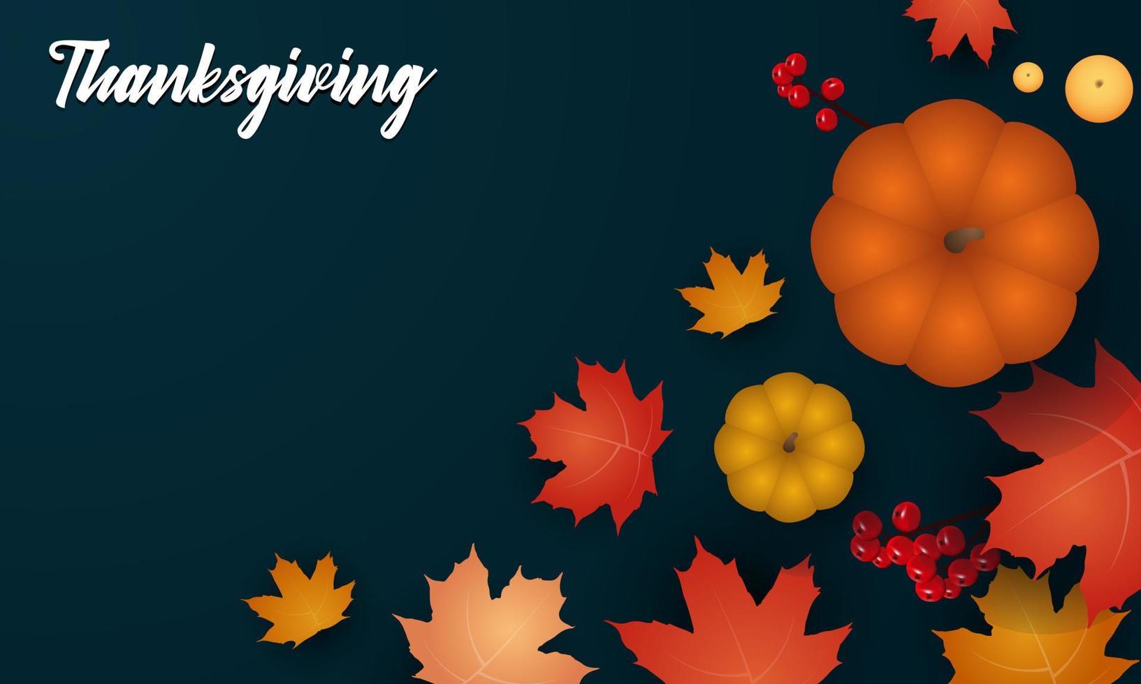 Thanksgiving day banner. Thanksgiving Day, festive dinner concept. Vector illustration for postcard, banner, card, poster, background.