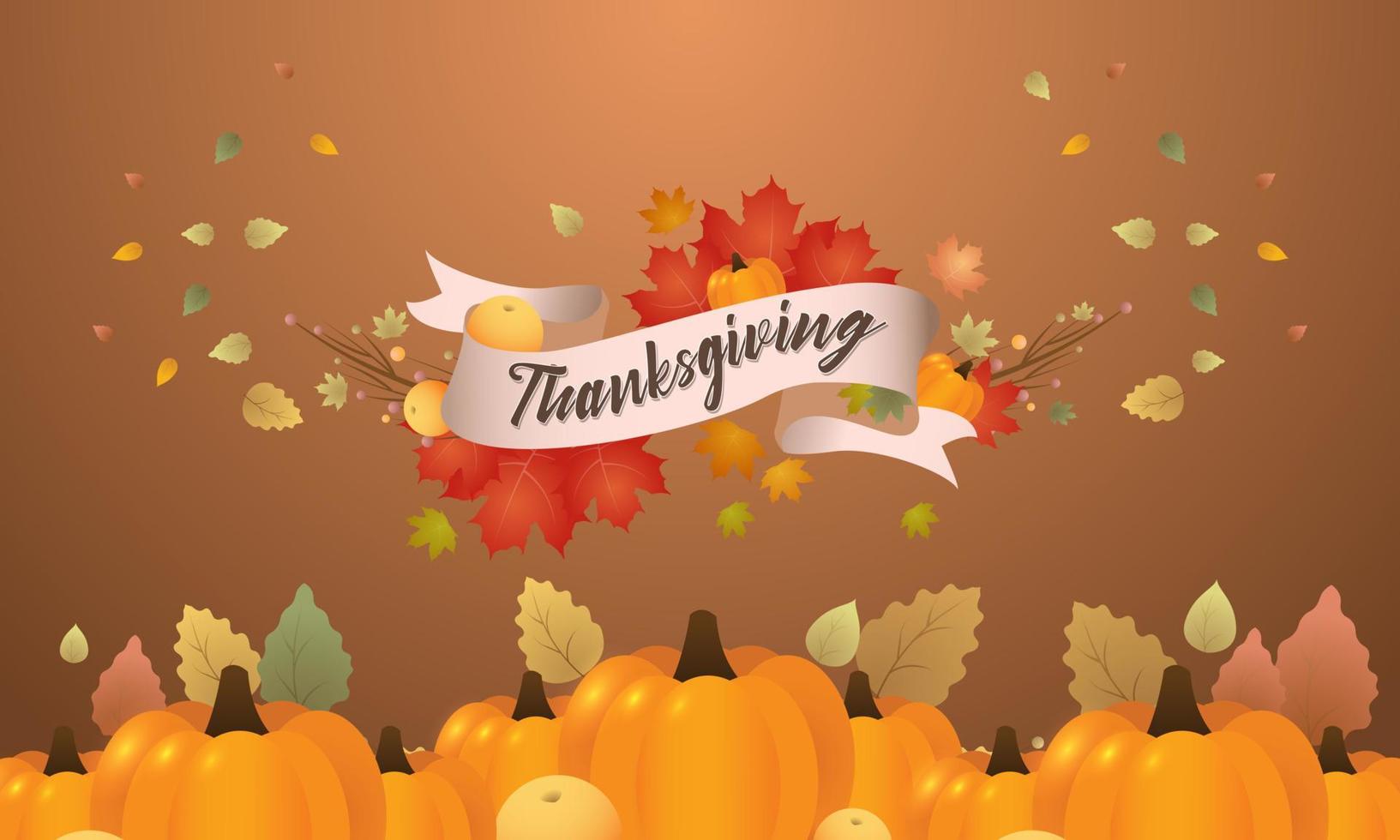 Thanksgiving day banner. Thanksgiving Day, festive dinner concept. Vector illustration for postcard, banner, card, poster, background.