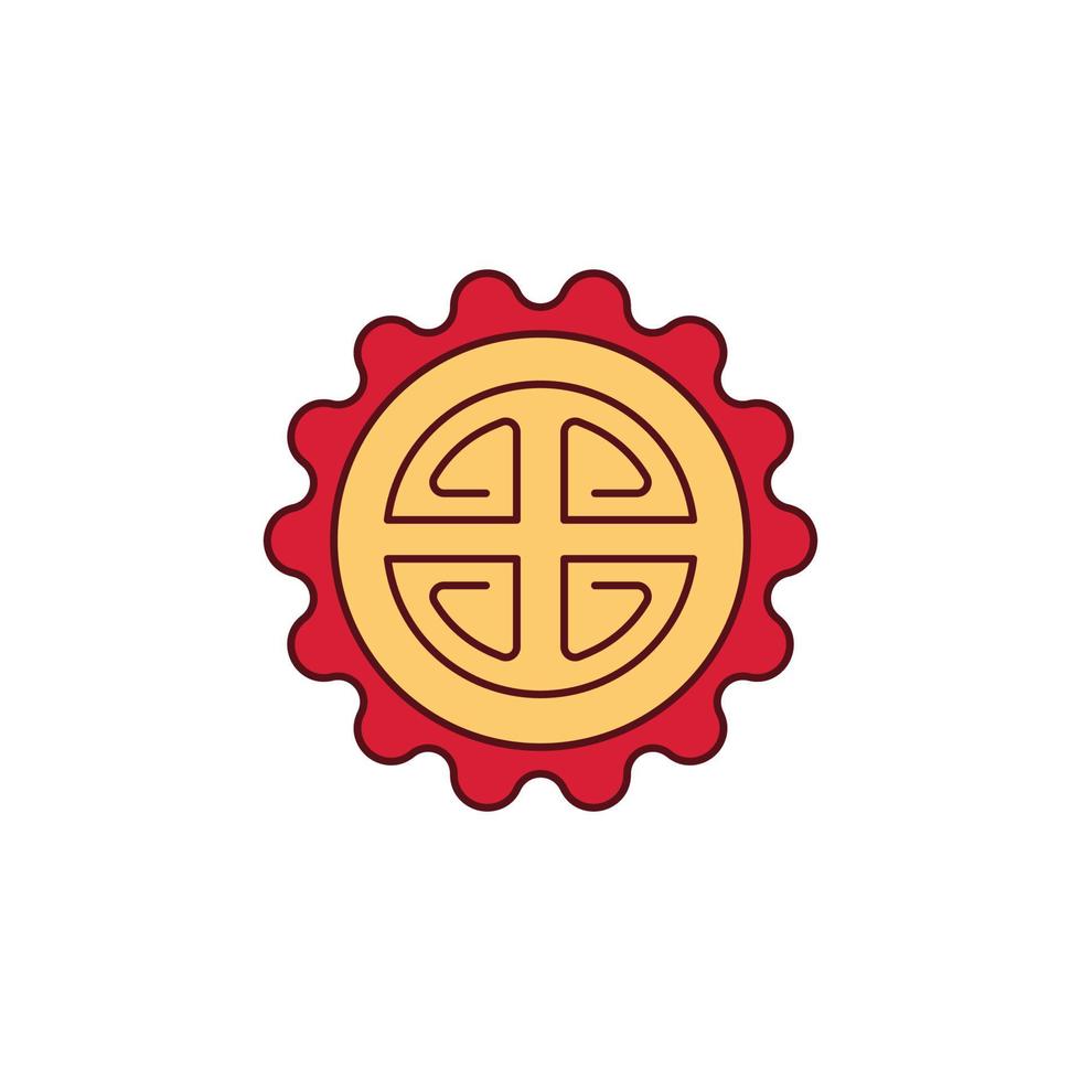 the Chinese New Year theme icon is suitable for additional ornaments vector