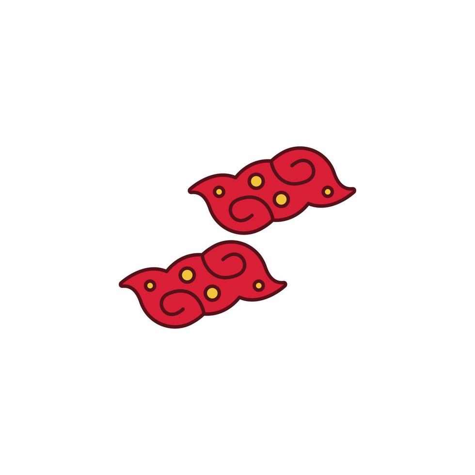 the Chinese New Year theme icon is suitable for additional ornaments vector