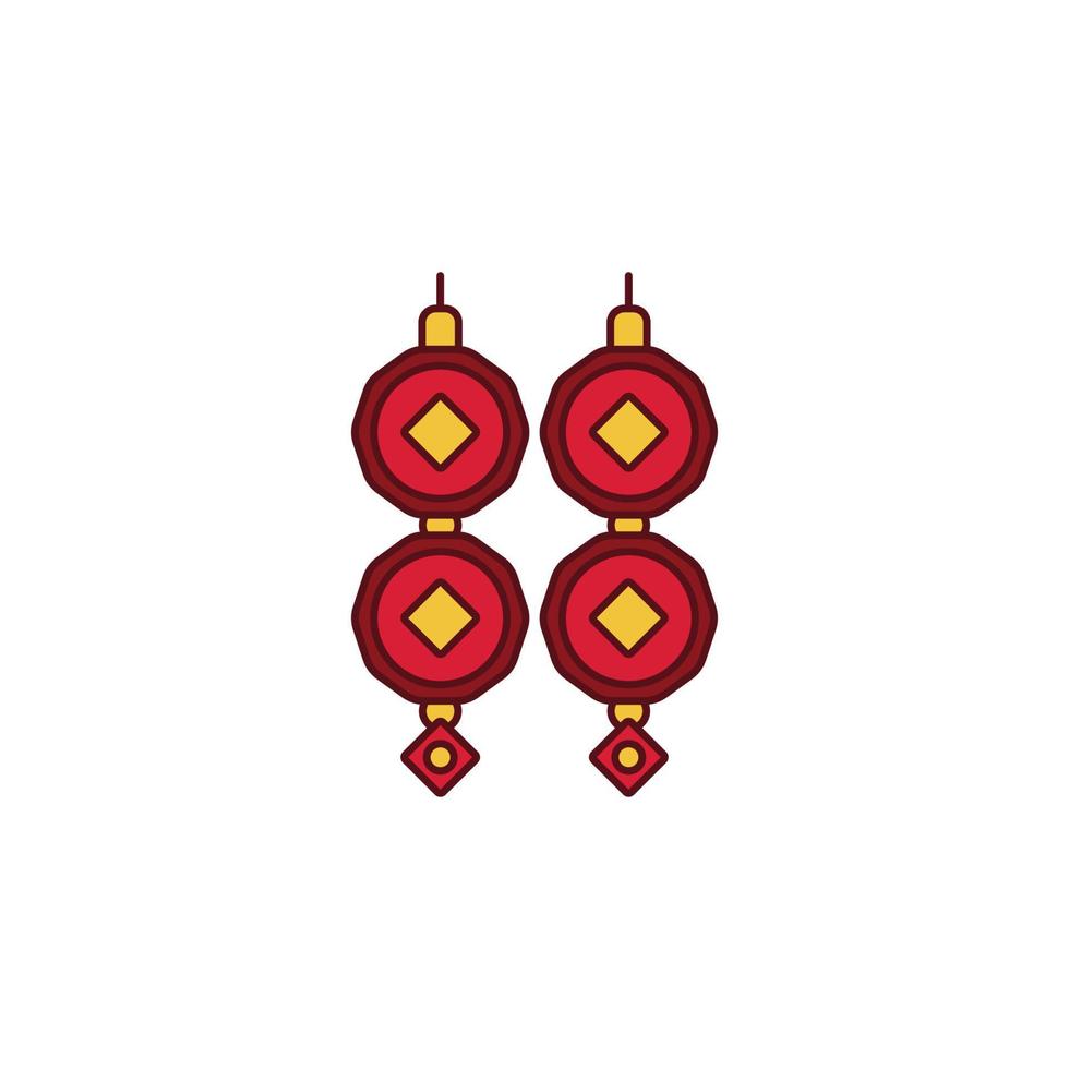 the Chinese New Year theme icon is suitable for additional ornaments vector