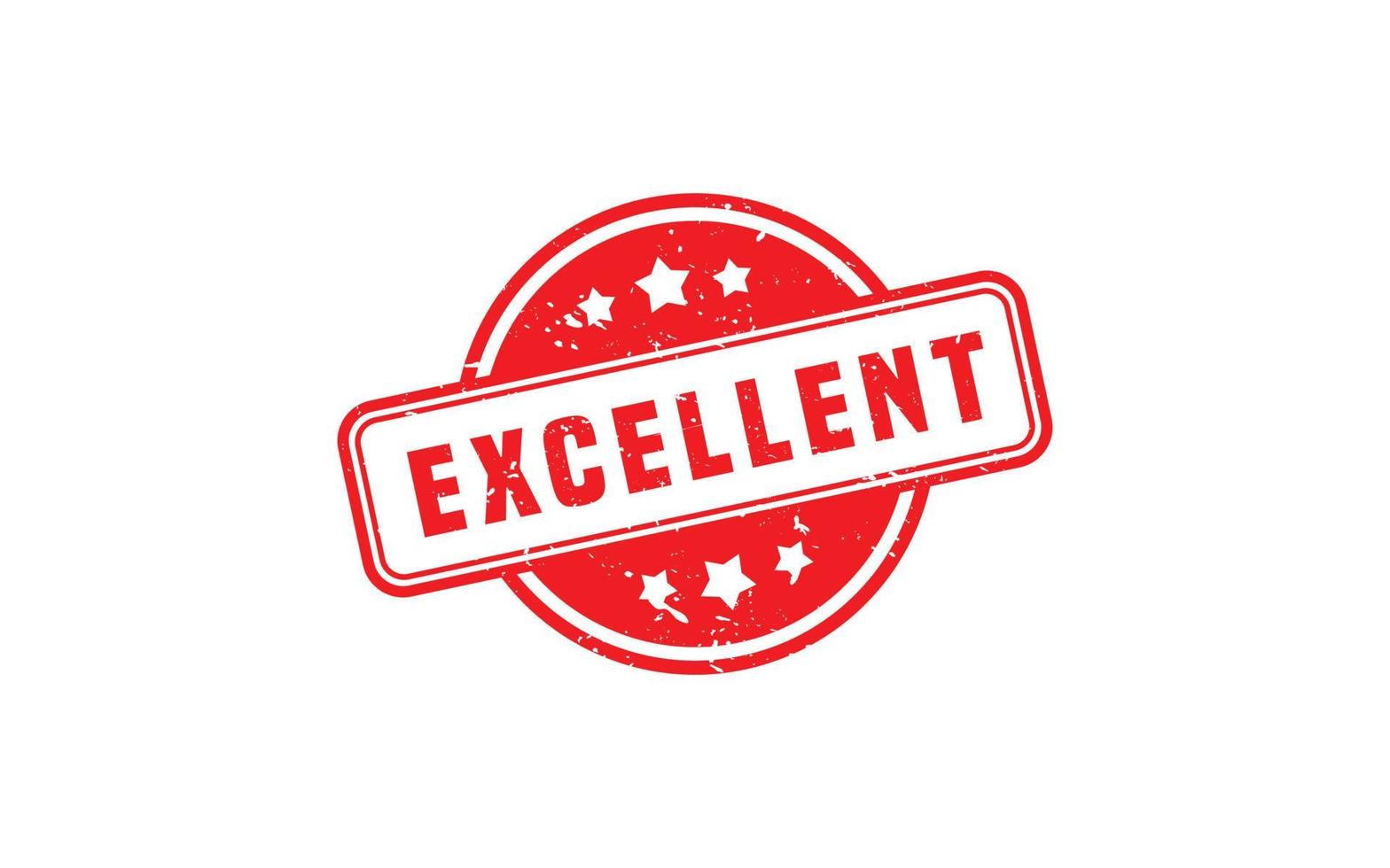 EXCELLENT rubber stamp with grunge style on white background vector