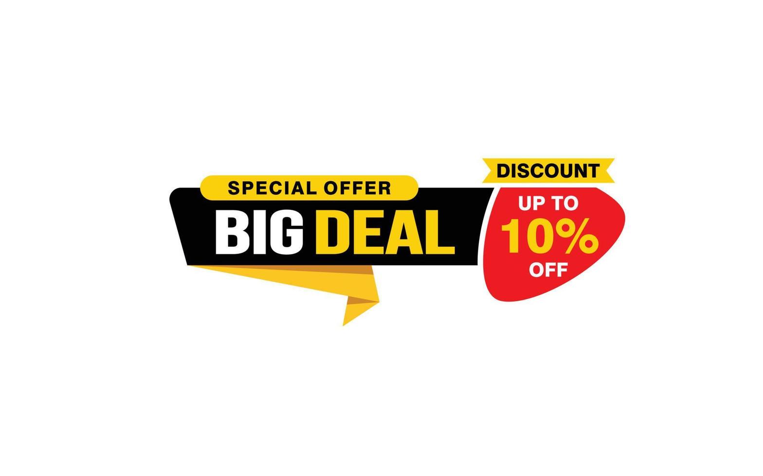 10 Percent discount offer, clearance, promotion banner layout with sticker style. vector