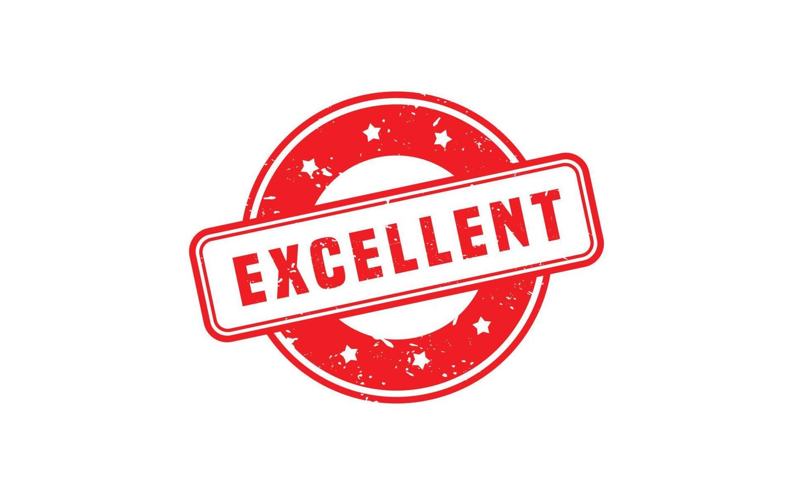 EXCELLENT rubber stamp with grunge style on white background vector