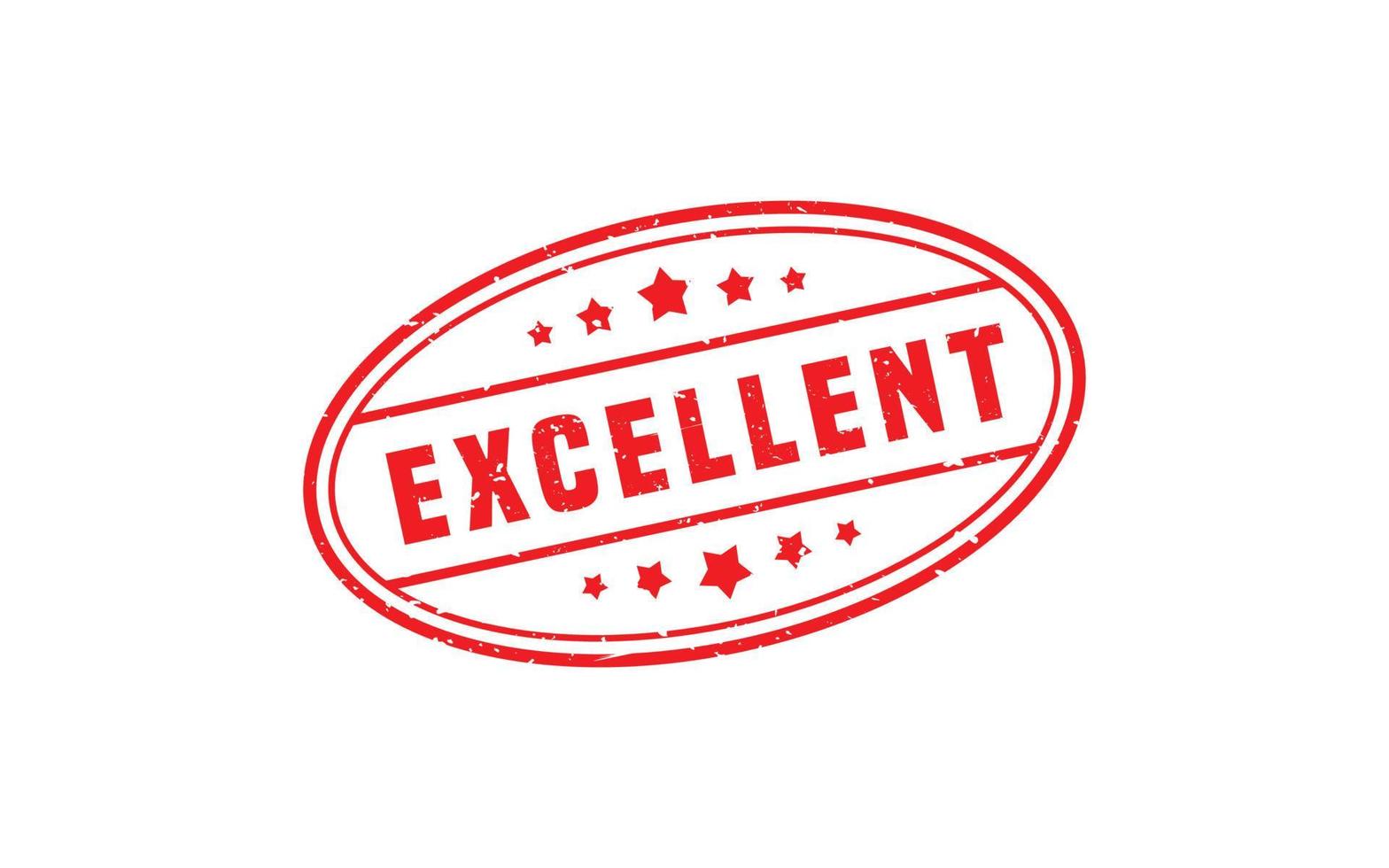 EXCELLENT rubber stamp with grunge style on white background vector