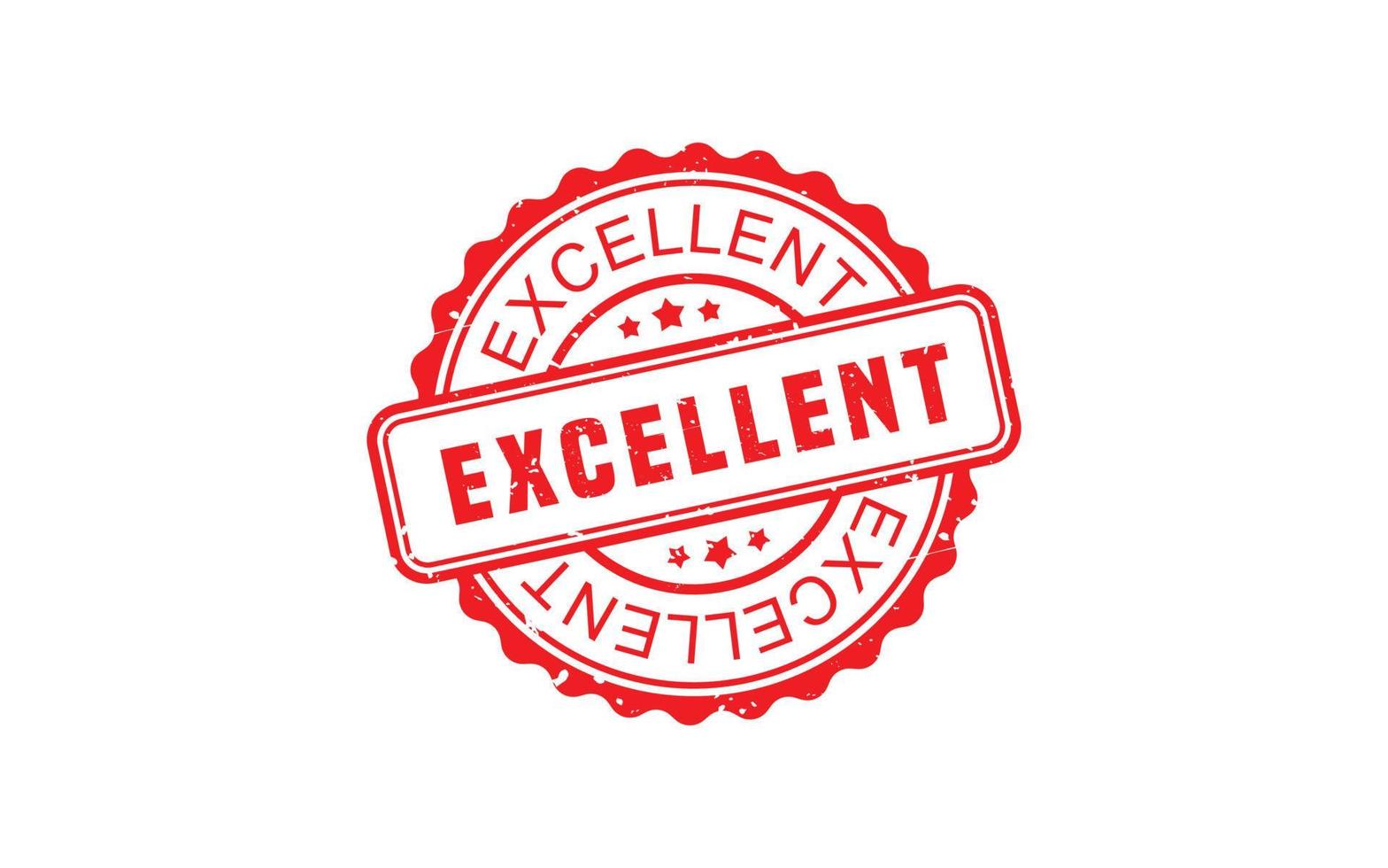 EXCELLENT rubber stamp with grunge style on white background vector