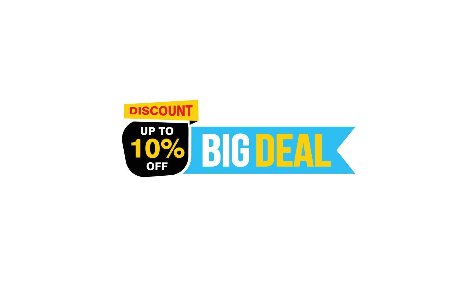 10 Percent discount offer, clearance, promotion banner layout with sticker style. vector