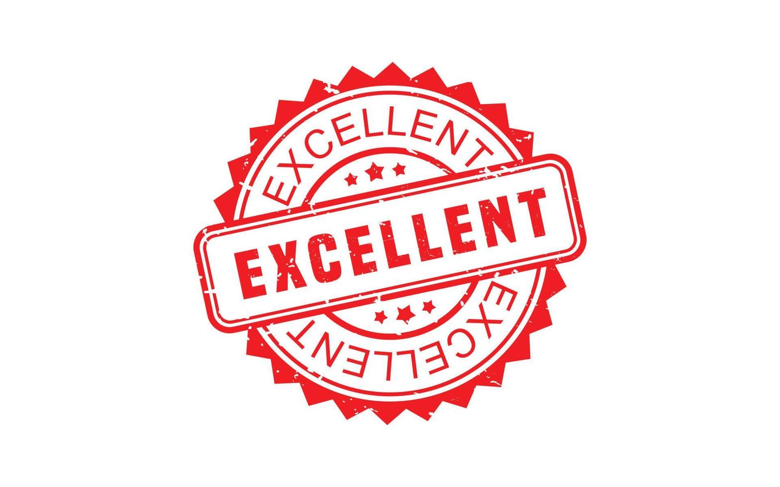 EXCELLENT rubber stamp with grunge style on white background vector