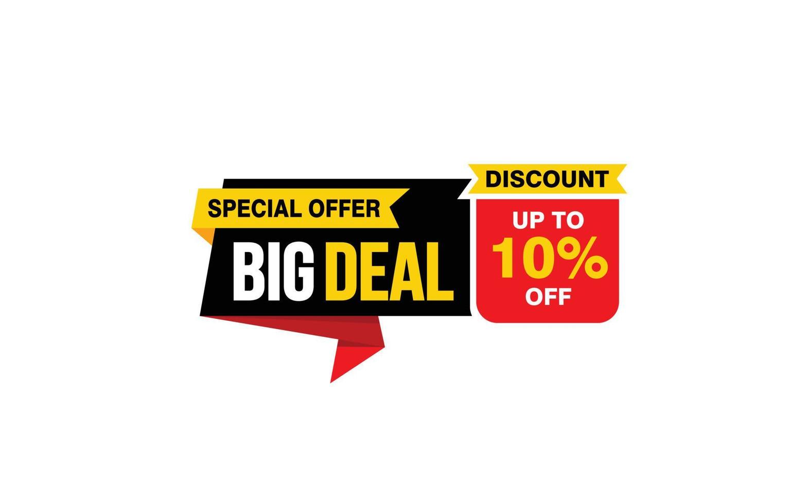 10 Percent discount offer, clearance, promotion banner layout with sticker style. vector