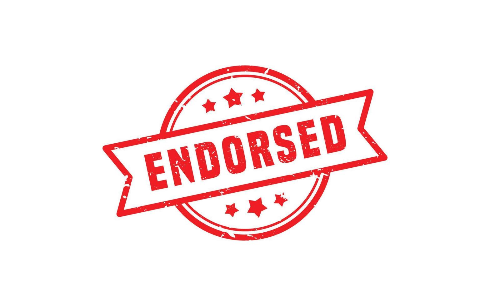 ENDORSED rubber stamp with grunge style on white background vector