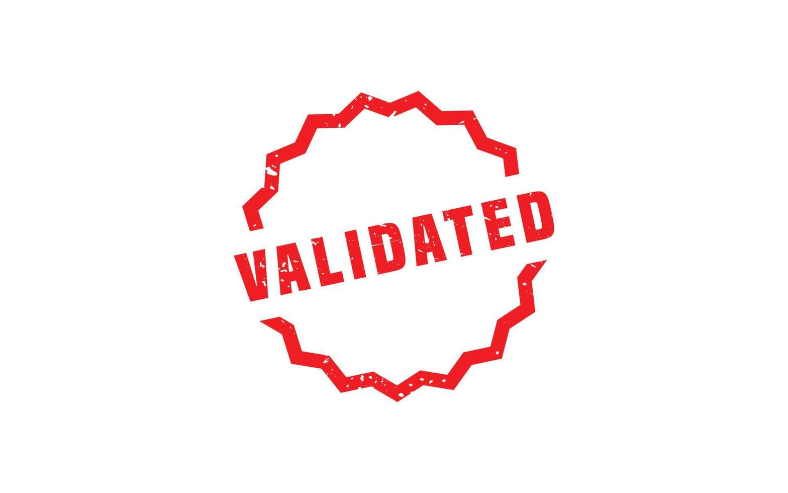 VALIDATED rubber stamp with grunge style on white background vector