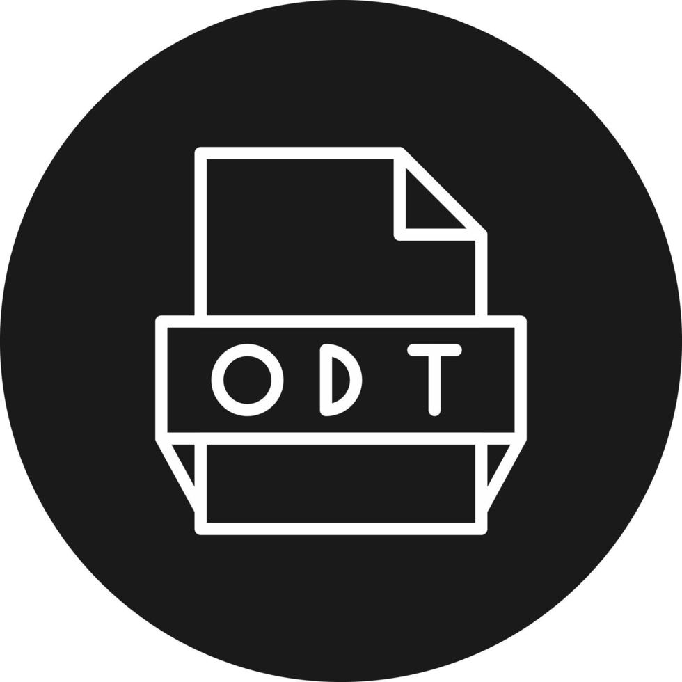 Odt File Format Icon vector