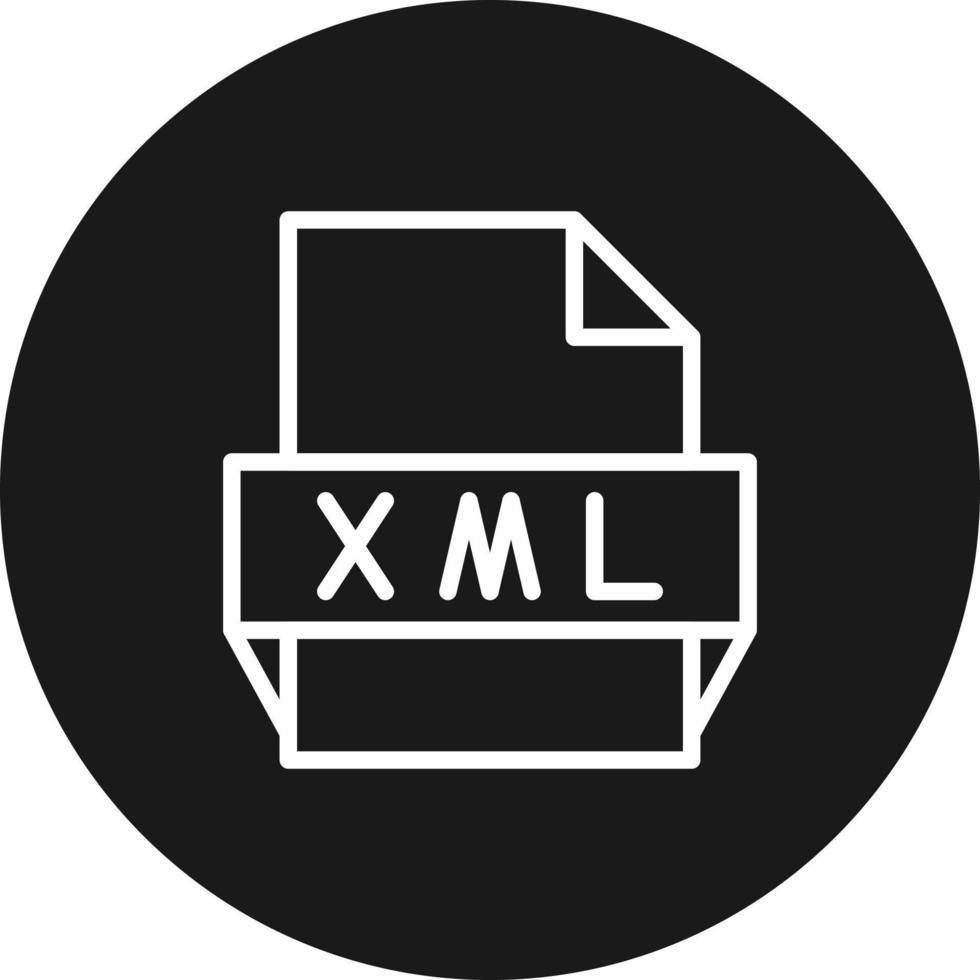 icono de formato de archivo xml vector