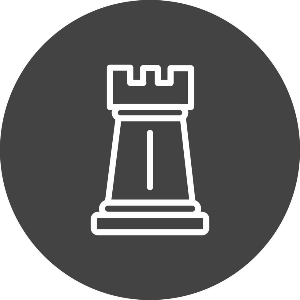 diseño de icono de vector de torre de ajedrez