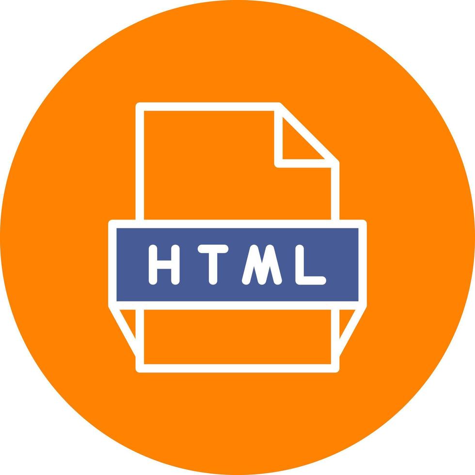 Html File Format Icon vector