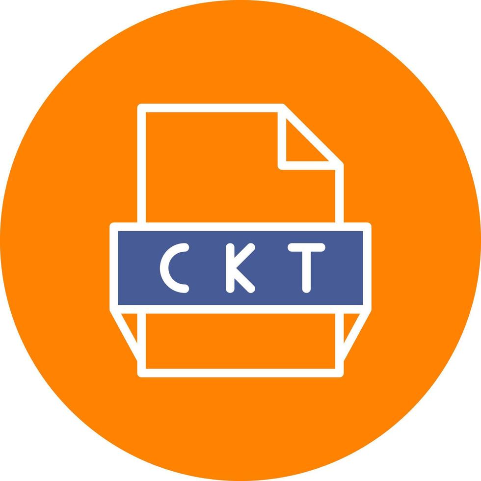 icono de formato de archivo ckt vector