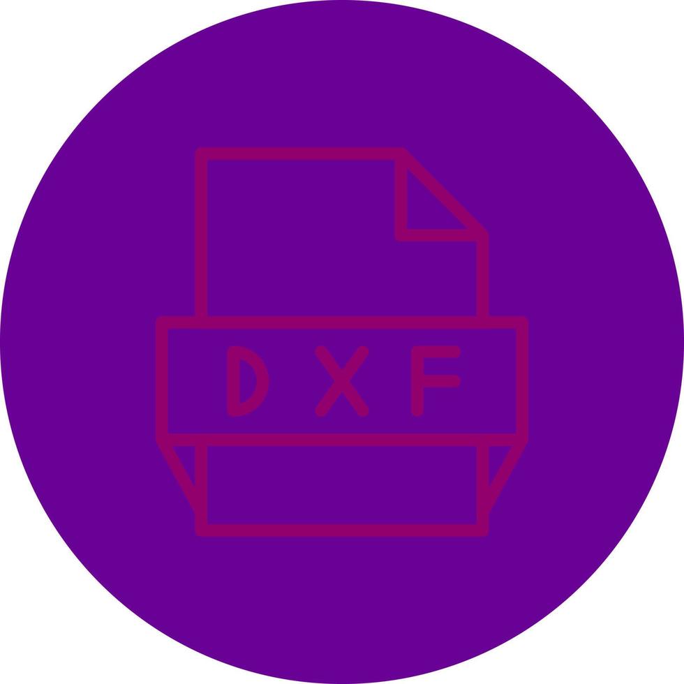 Dxf File Format Icon vector
