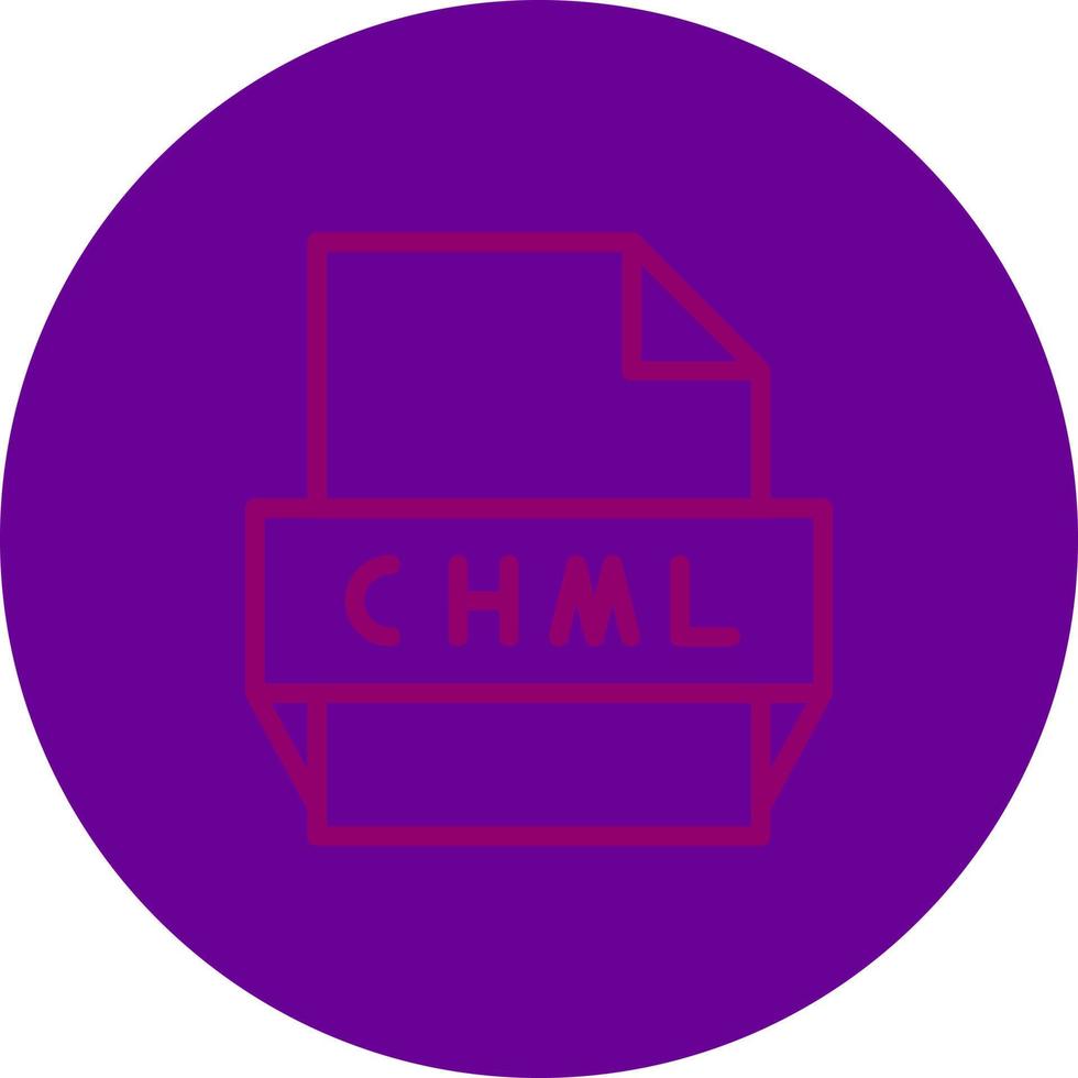 icono de formato de archivo chml vector