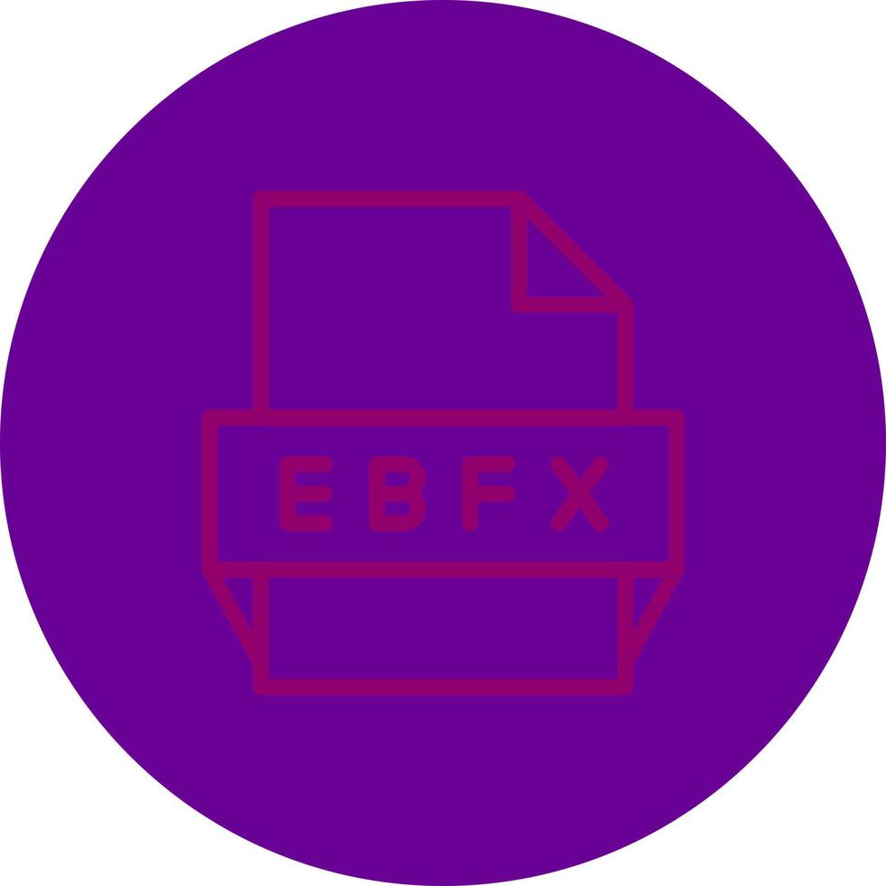icono de formato de archivo ebfx vector