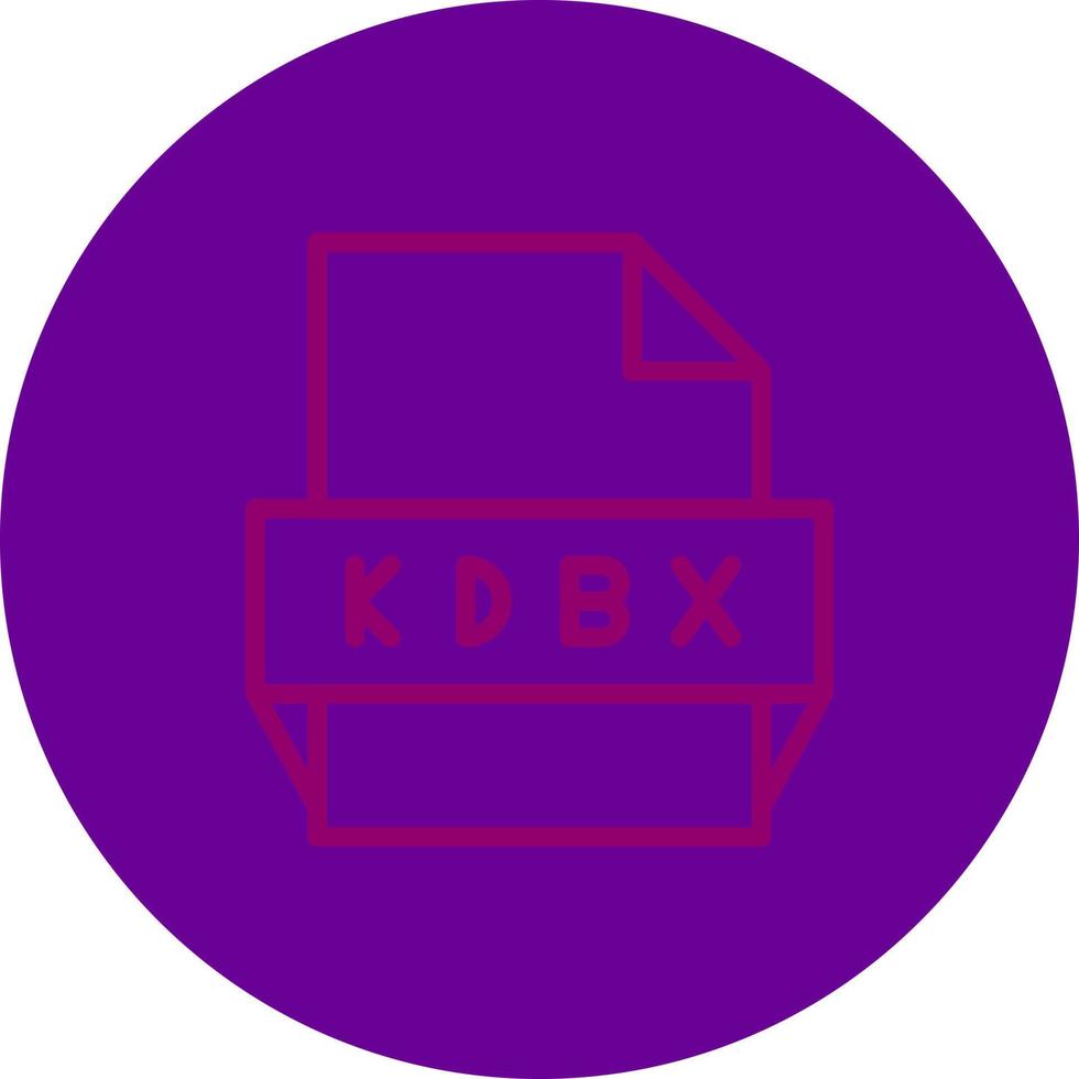 icono de formato de archivo kdbx vector