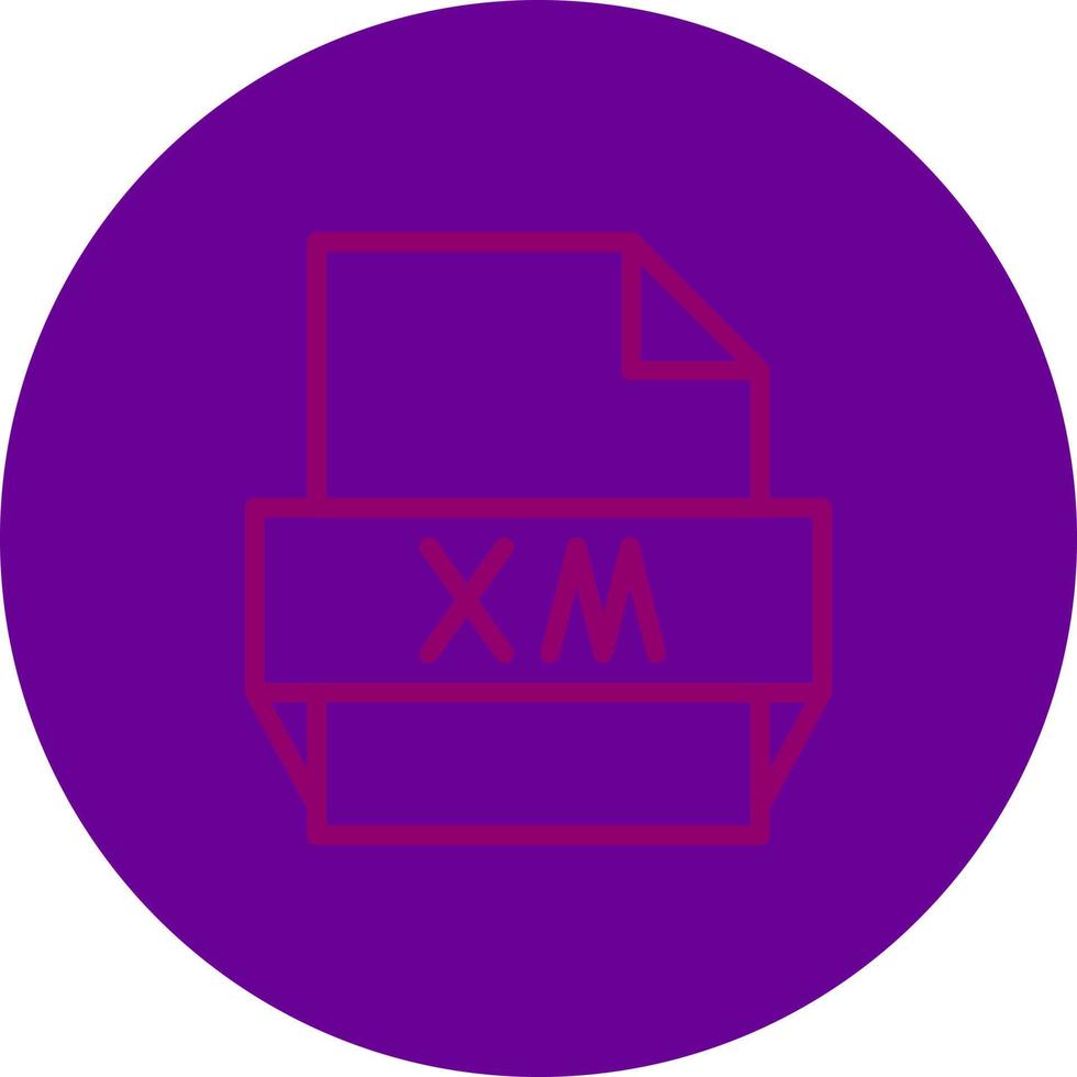 Xm File Format Icon vector