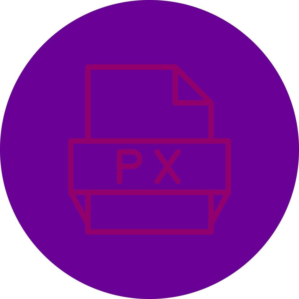 icono de formato de archivo px vector