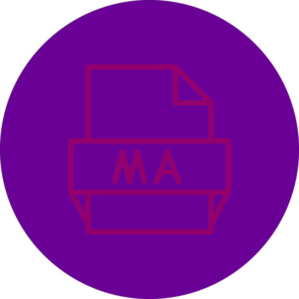 Ma File Format Icon vector