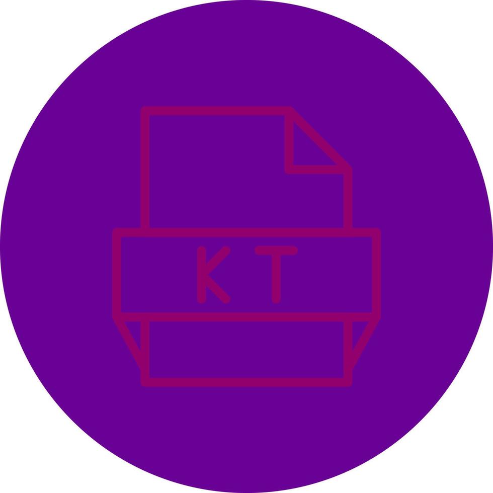 Kt File Format Icon vector