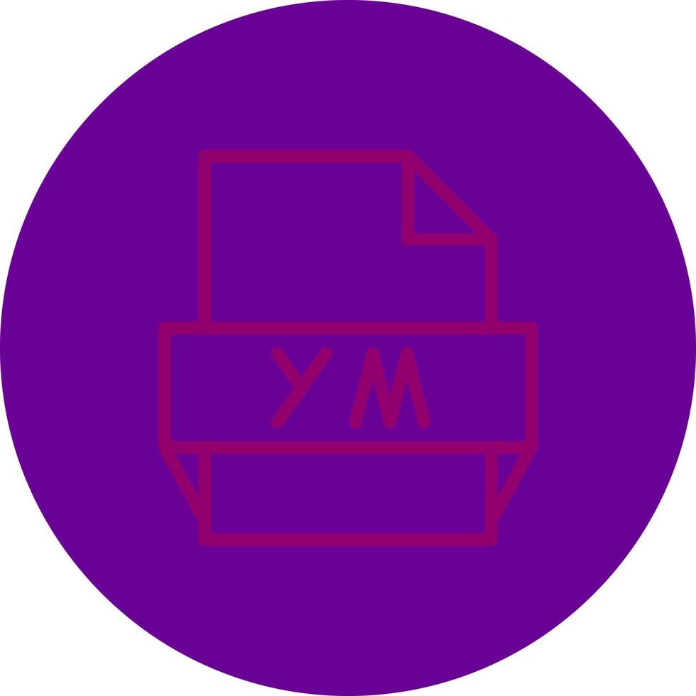 Ym File Format Icon vector
