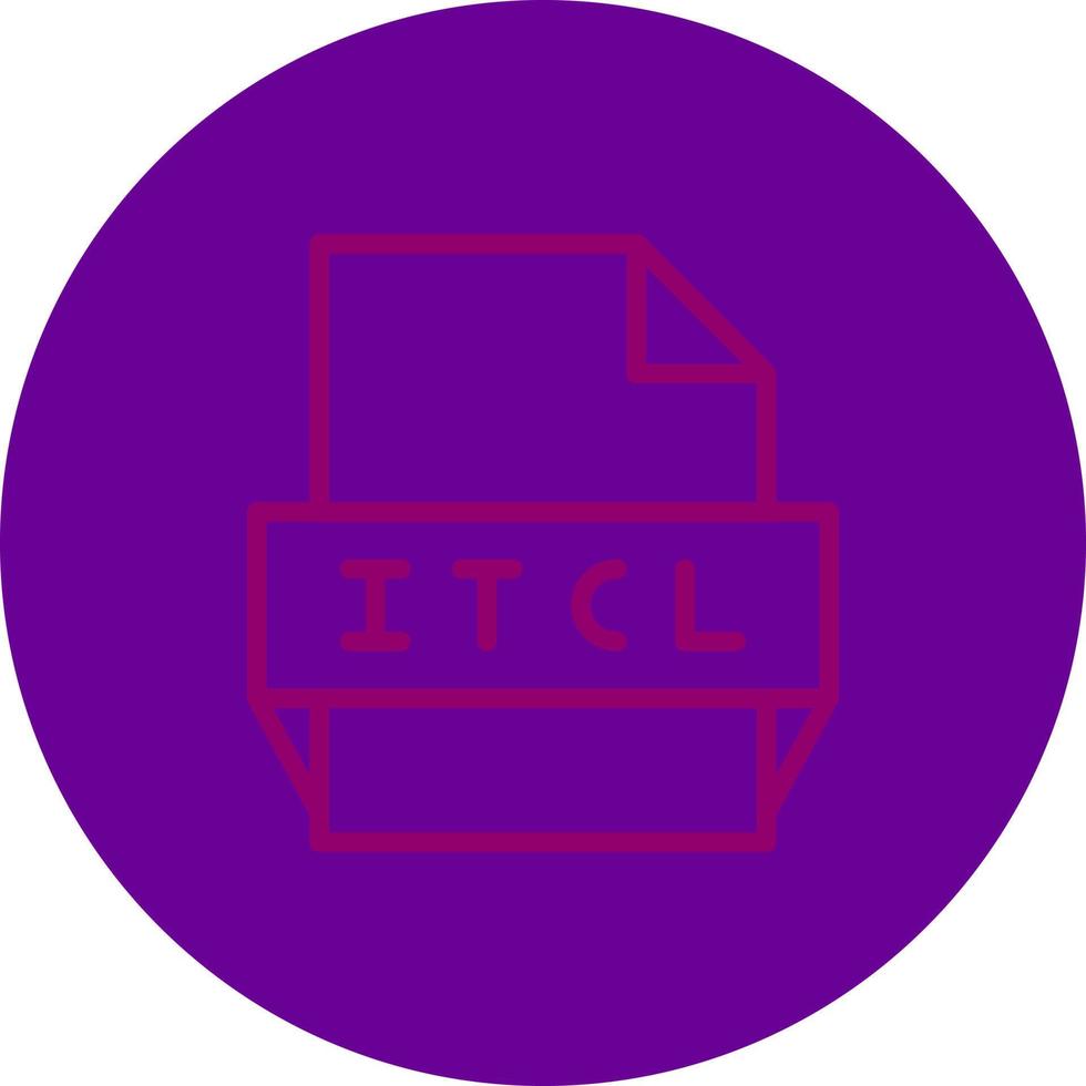 Itcl File Format Icon vector