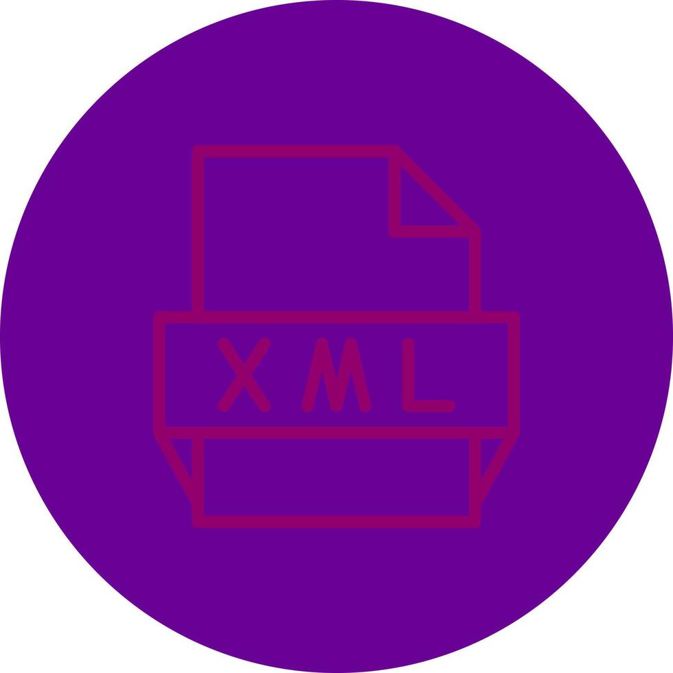 Xml File Format Icon vector