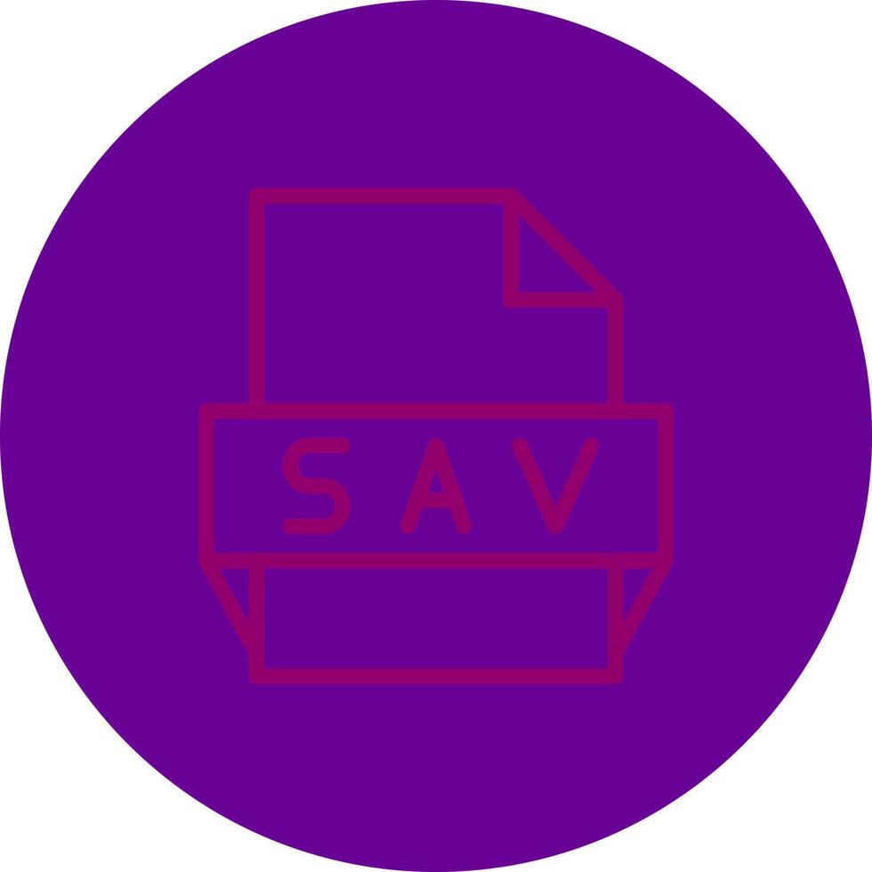 Sav File Format Icon vector