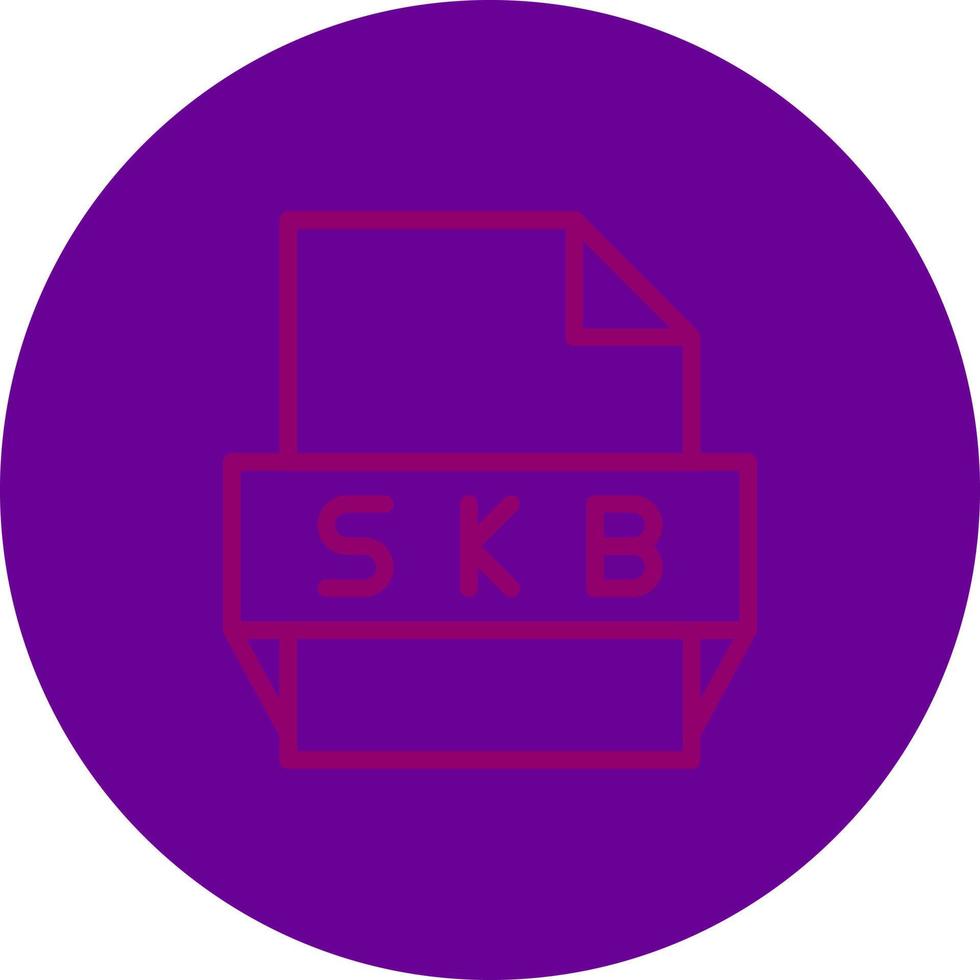 icono de formato de archivo skb vector