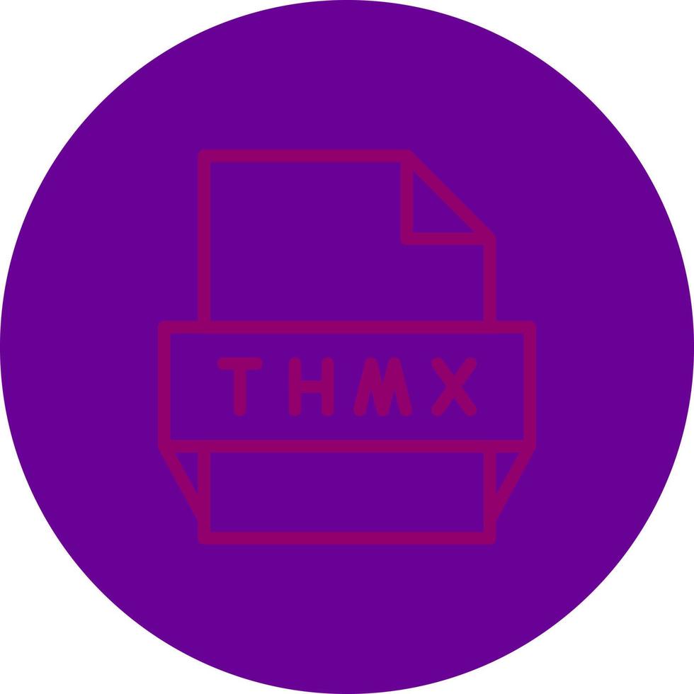 Thmx File Format Icon vector