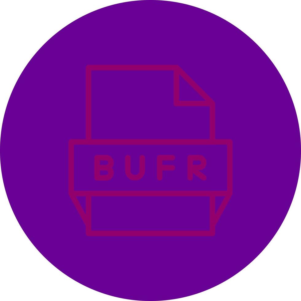 Bufr File Format Icon vector