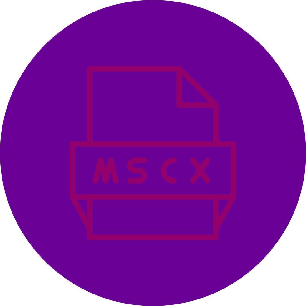 icono de formato de archivo mscx vector