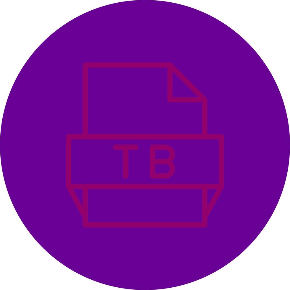 Tb File Format Icon vector