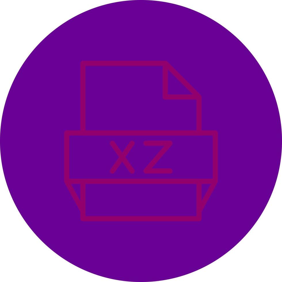 Xz File Format Icon vector