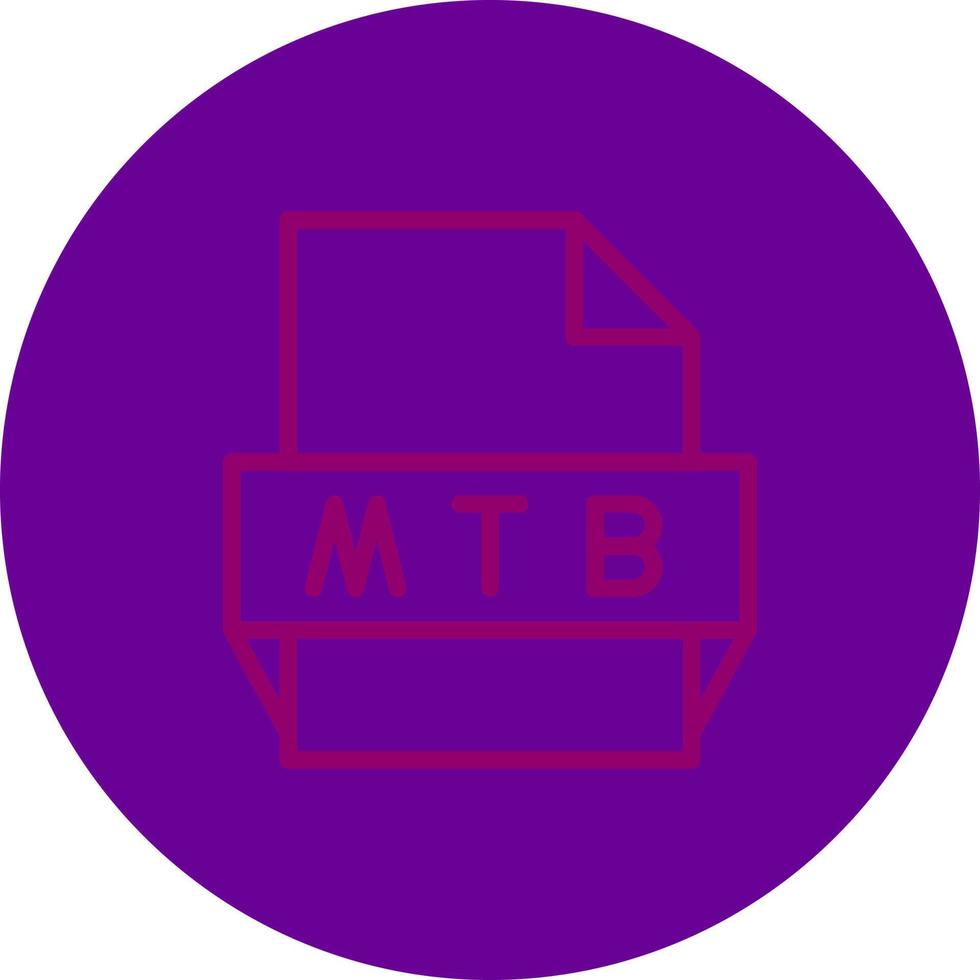 Mtb File Format Icon vector
